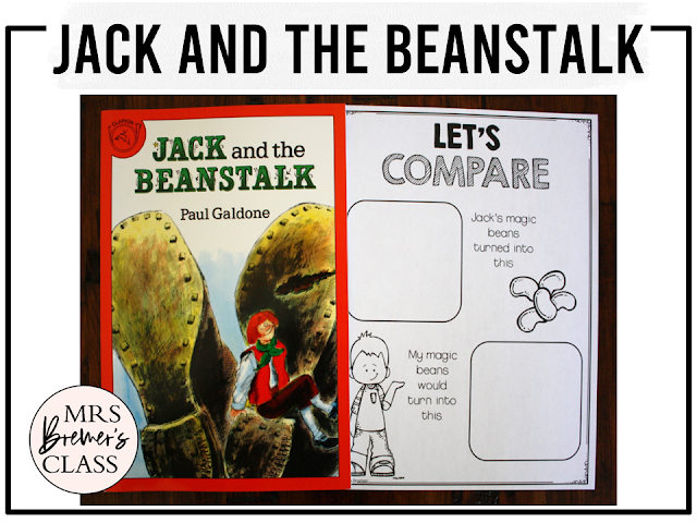 Jack and the Beanstalk Fairy Tales activities unit with literacy printables, reading companion activities, and lesson ideas for First Grade and Second Grade