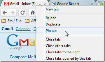 Pin Tab In Chrome