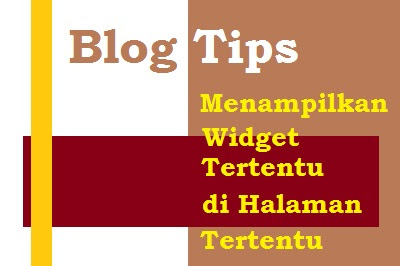 Menampilkan Widget Tertentu Di Halaman Tertentu