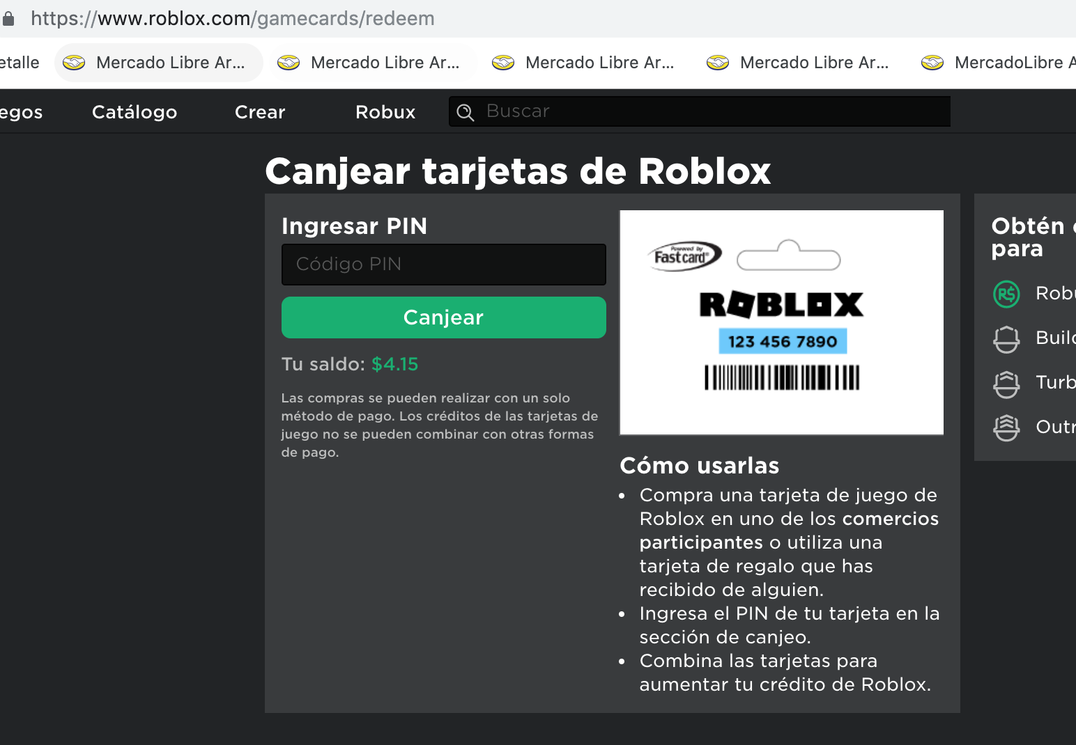 canjear tarjetas de roblox gratis