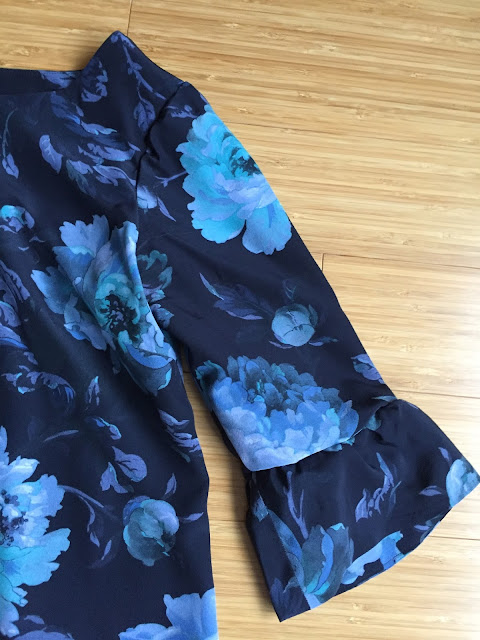 Diary of a Chain Stitcher: Floral Silk Laurel Blouse with Bell Sleeves