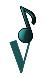 Abecedario Verde con Notas de Música. 