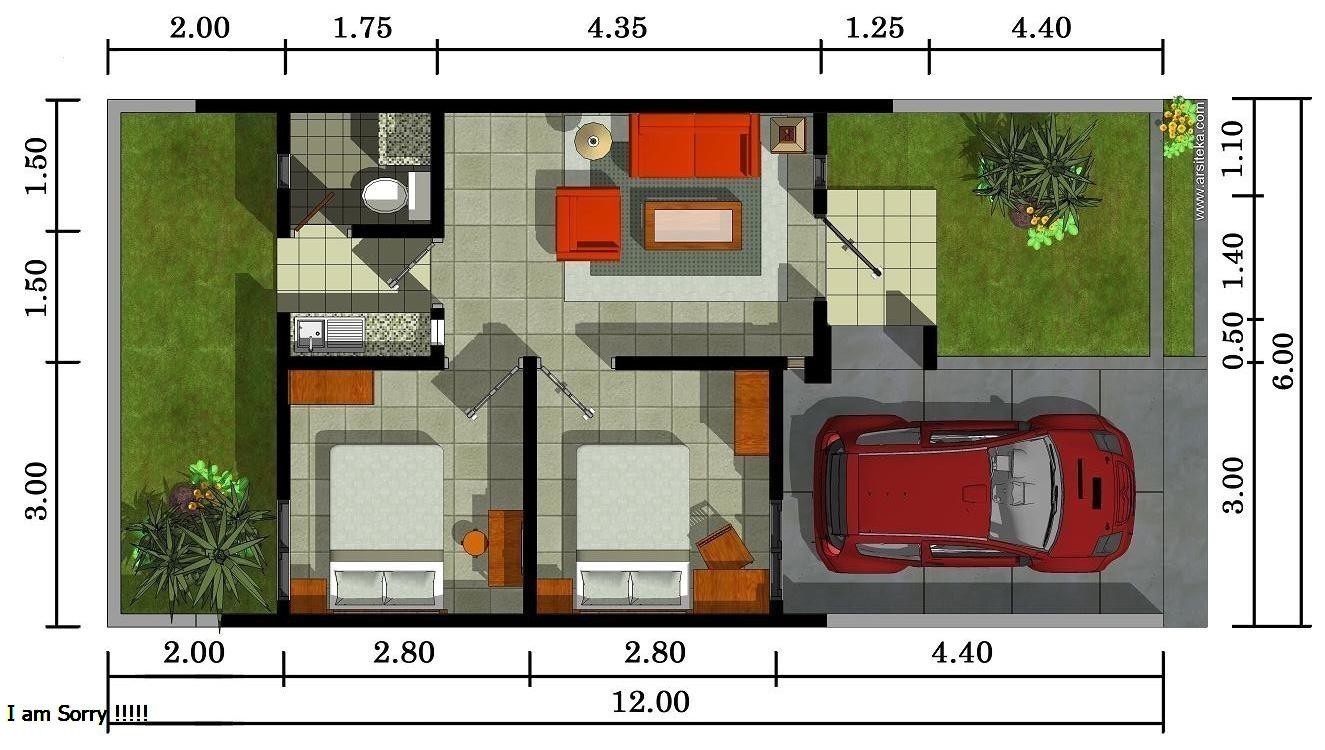 Intip Denah Rumah Type 36 Sebelum Menentukan yang Terbaik - DESAIN RUMAH MINIMALIS - Denah Rumah Type 36 1 Lantai