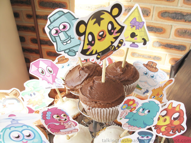 Moshi Monster party printable cupcakes