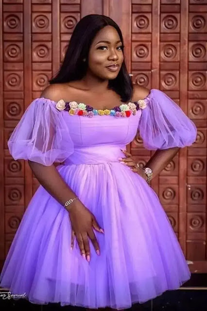 Latest African Violet Bridesmaid Dresses: African Dresses 2022.