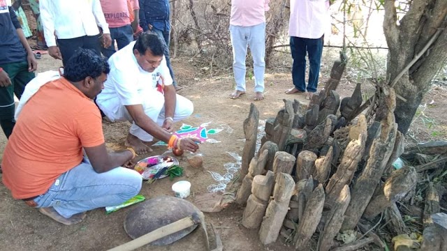 गडचिरोली तालुक्यातील  रानखेडा येथे  हनुमान व माता मंदिरांचे बांधकाम भूमिपूजन