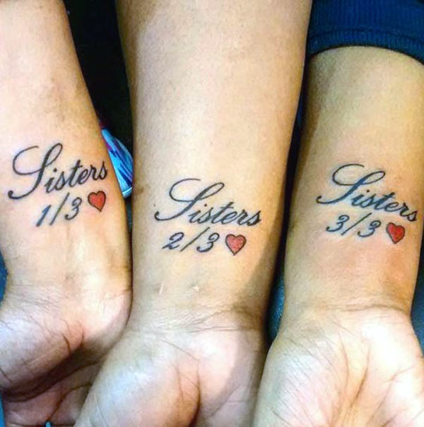 Do you love your sister, to get with your sister matching tattoos 1/3 2/3 3/3 sisters show their love for each other