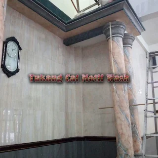 jasa pengecatan wash motif marmer