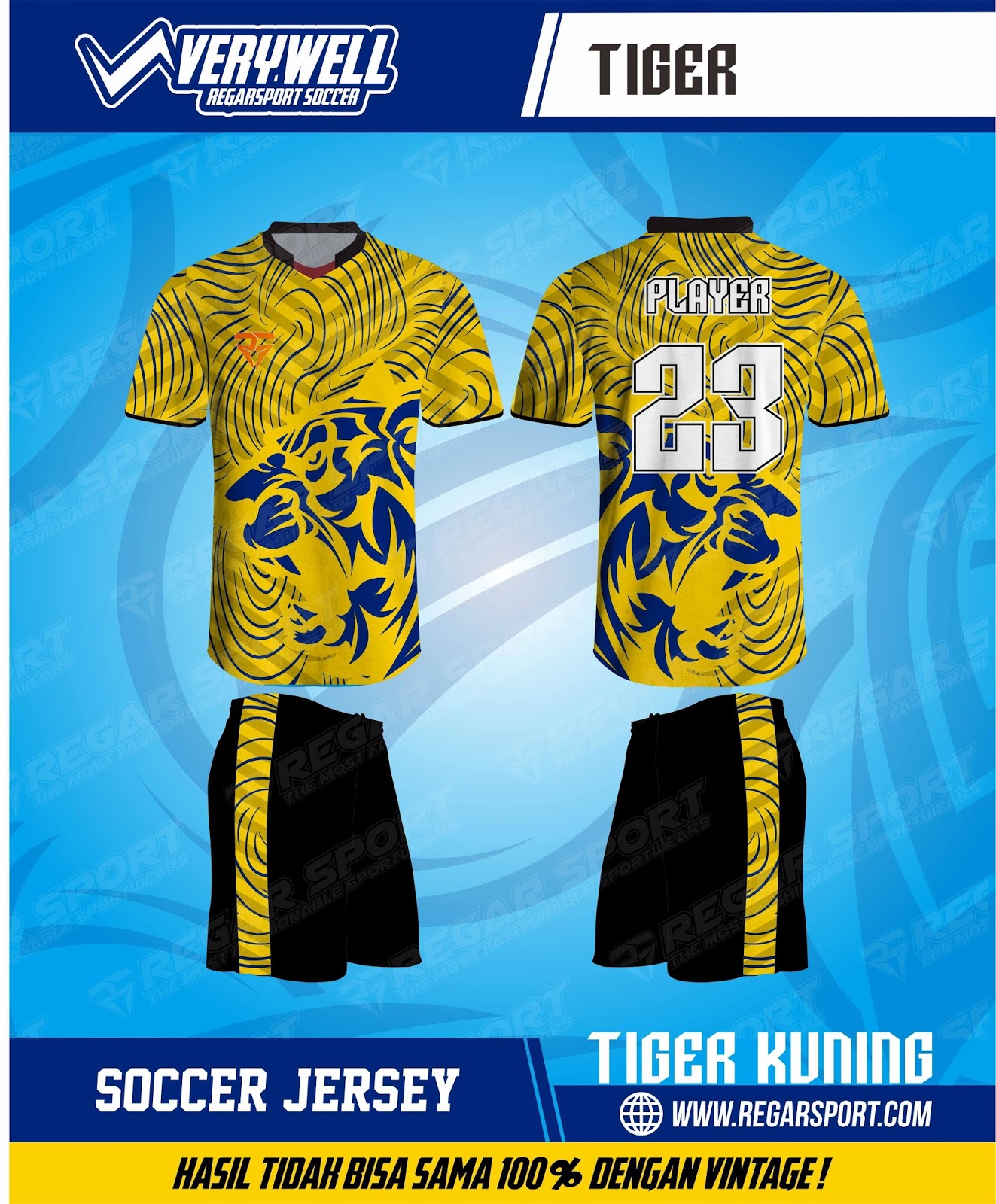  BAJU  BOLA  TERBARU  MOTIF TIGER Regar Sport Online Dan 