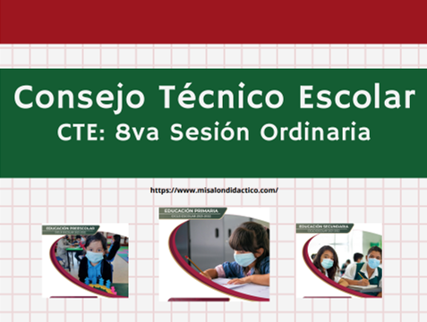 Guías CTE: Octava Sesión Ordinaria - Prescolar, primaria y secundaria