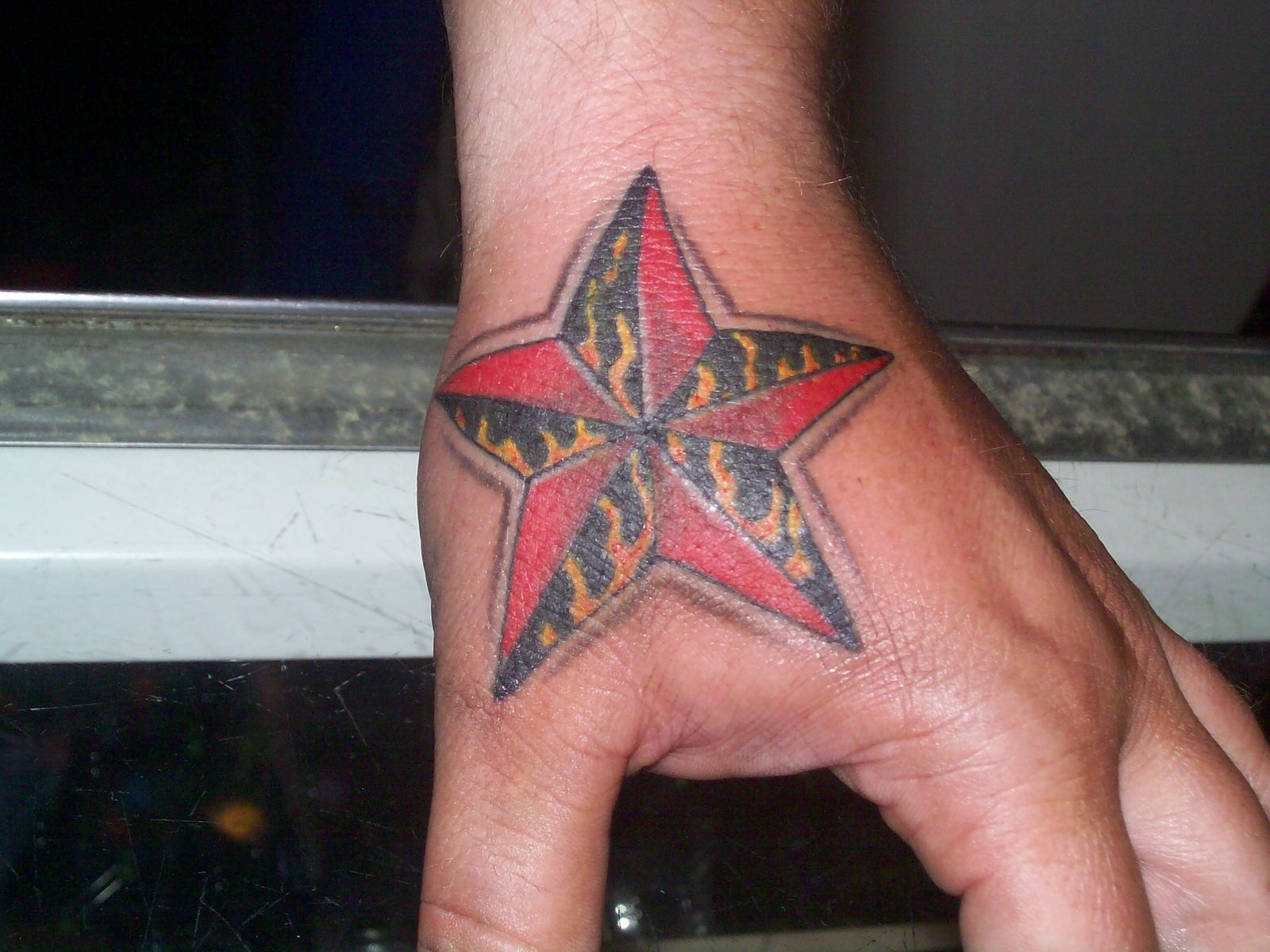 neck Nautical Star Tattoo