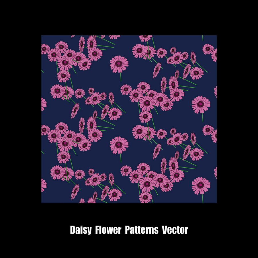 Daisy Flower Patterns Vector
