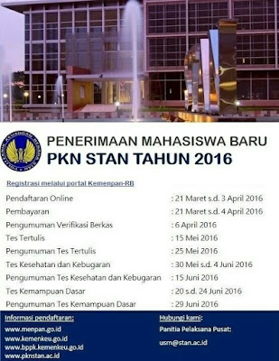 Info Pendaftaran PKN STAN 2016