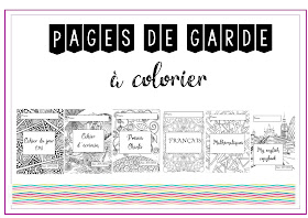 pages de garde cahiers CP, CE1, CE2, CM1, CM2