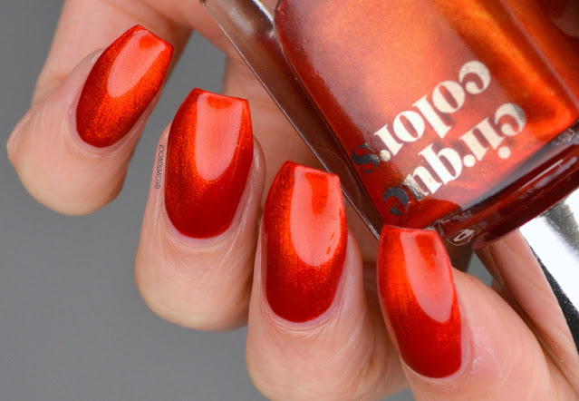 Cirque Colors "Firecracker" Swatch (Magentic) Charity Polish