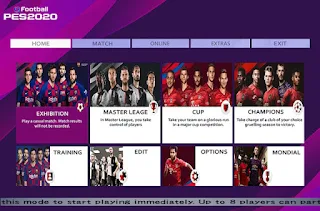 New Graphic Menu Like PES 2020 for pes 6