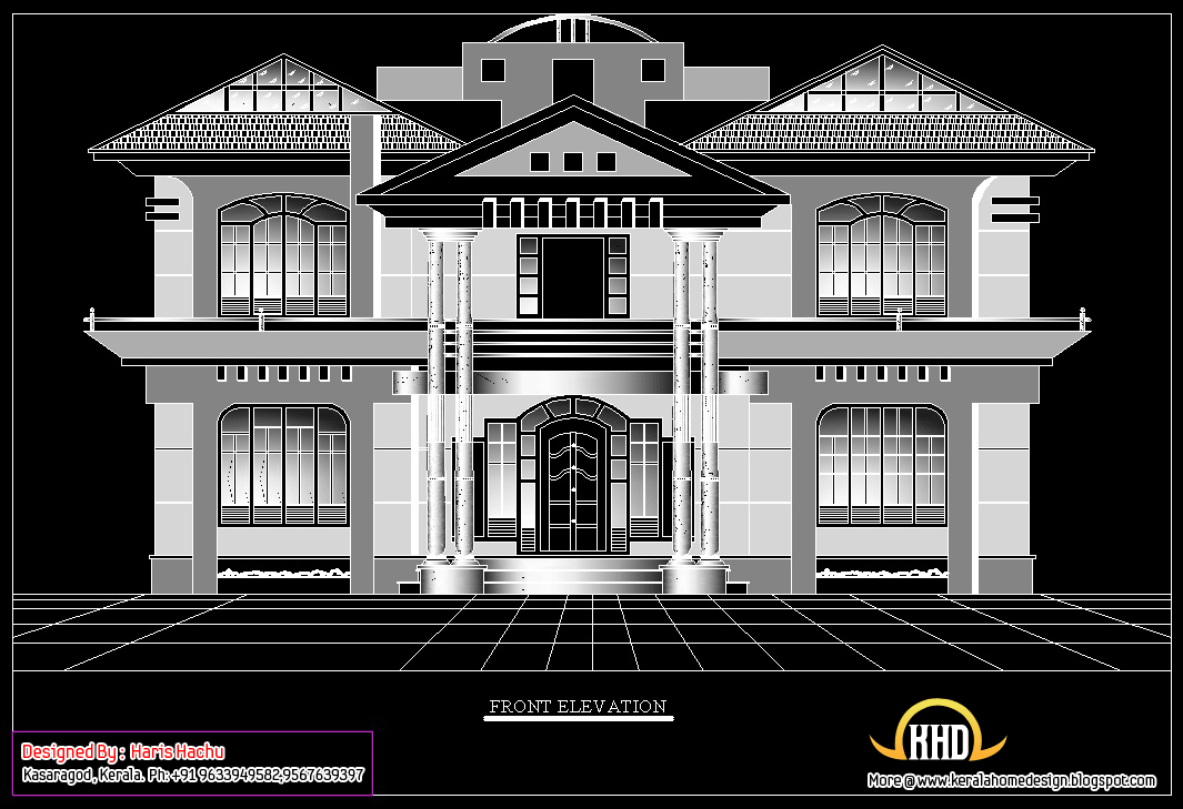 Double story house  elevation  Indian House  Plans 