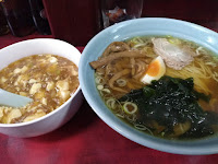 三田の宝来軒のトーフ丼とラーメンセット