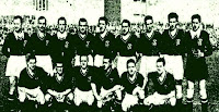 Selección  de ESPAÑA - Temporada 1940-41 - Quincoces, Arencibia, Echevarría, Herrerita, Ipiña, Campanal, Oceja, Campos y Trías; Vázquez, Epi, Gorostiza, Mieza, Rovira y Gabilondo - ESPAÑA 5 (Herrerita, Campanal, Campos y Epi 2), PORTUGAL 1 (Pinga) - 16/03/1941 - Partido amistoso - Bilbao, estadio de San Mamés - Alineación: Trías; Mieza, Oceja; Gabilondo, Rovira, Ipiña; Epi, Herrerita, Campanal, Campos y Gorostiza (Vázquez, 46')