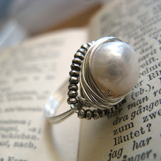 Handmade Sterling Silver Cocktail Ring with Freshwater Pearl