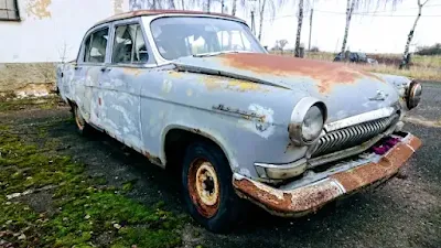 an abandoned Gaz m 21 volga Tsarevna