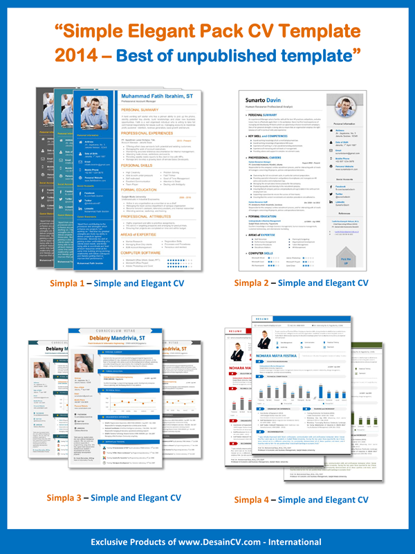 Desain CV Kreatif: Curriculum Vitae Simpel dan Elegan 