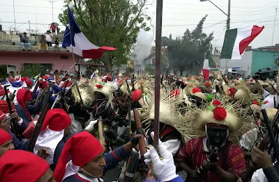 Annual recreation of Cinco de Mayo victory by Mexican troops
