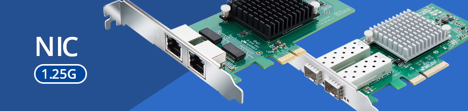 Macroreer 1.25G Network Interface Cards (NICs) also use Intel series chips, including 82574L, I210AT, 82576, I350, etc. These NICs come in1~4 ports , supporting RJ45 or SFP slot. These cards are supporting Windows, Linux, Red Hat, SUSE, Ubuntu, VMware ESXi and other operating systems.