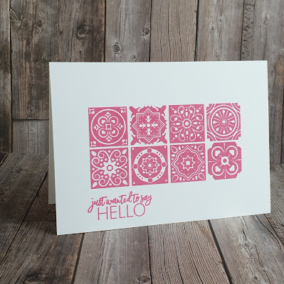 Polished pink in color Stampin Up simple stamping