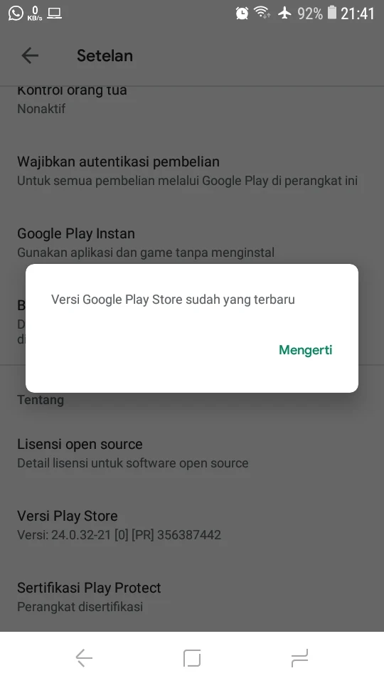 Versi Google Play Store Sudah yang Terbaru