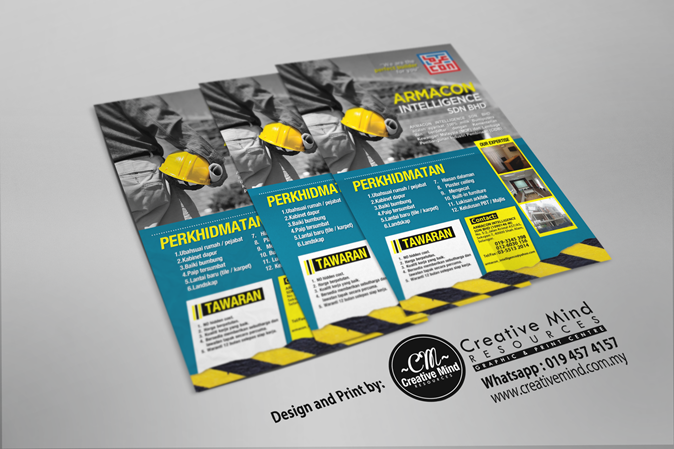 ARMACON CONSTRUCTION FLYERS DESIGN MOCKUP