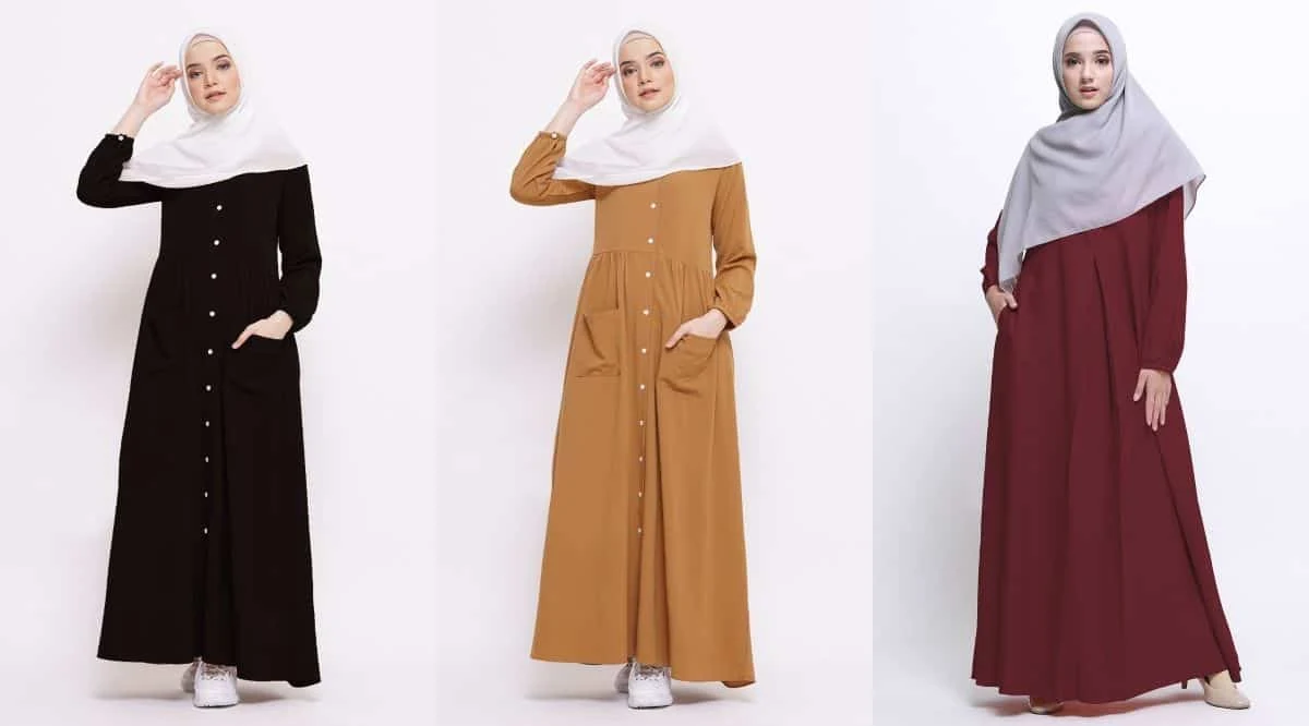 model gamis lebaran syar'i terbaik