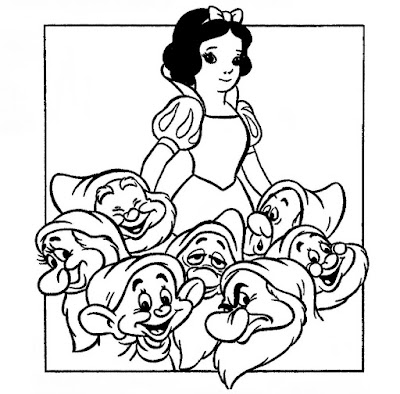 Desenhos da Branca de Neve para Colorir e Imprimir