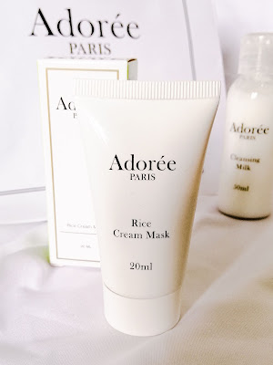 Review Adorée Paris Skincare : Cleansing Milk & Rice Cream Mask