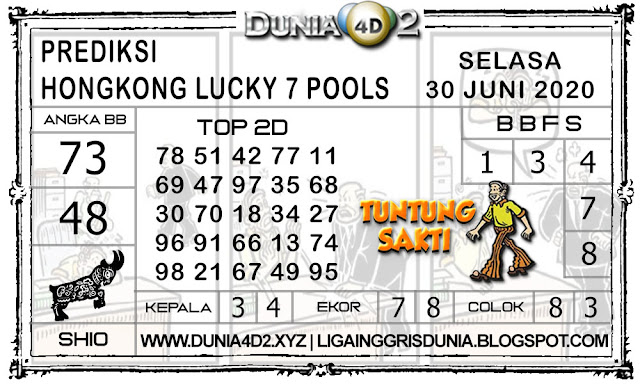 Prediksi Togel HONGKONG LUCKY7 DUNIA4D2 30 JUNI 2020