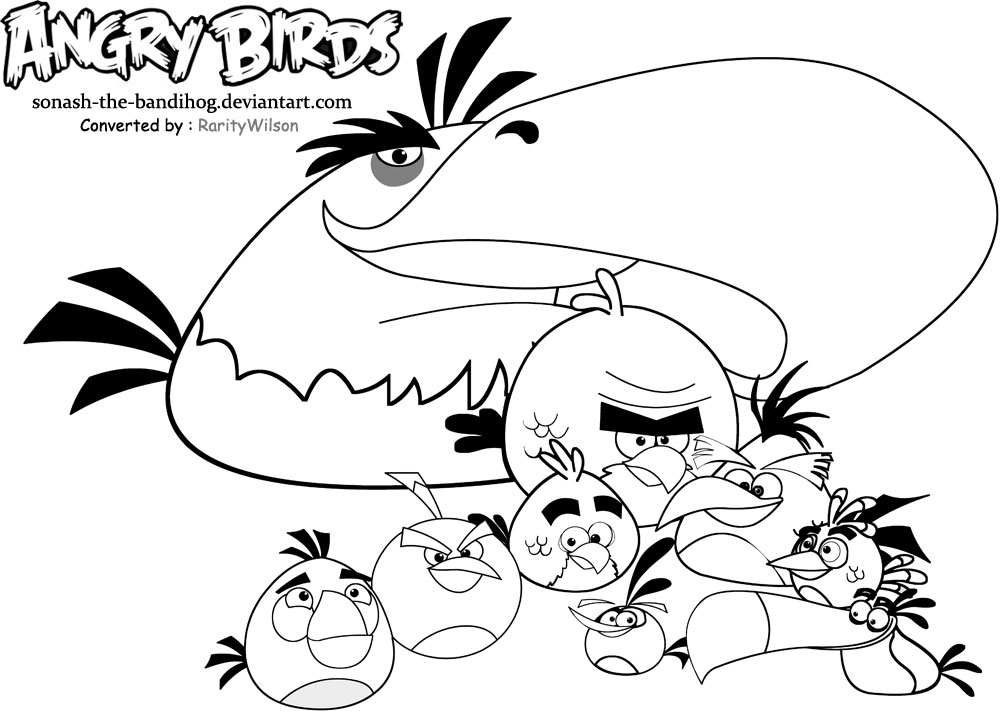 Download Angry Birds Coloring Pages | Team colors