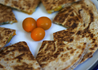 Tuscan Quesadilla with fresh vegetables