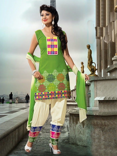 Exclusive Indian Designer Patiala Style Cotton Salwar Suits For Women