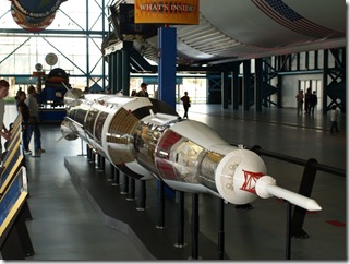 Cutout of a Saturn IV rocket
