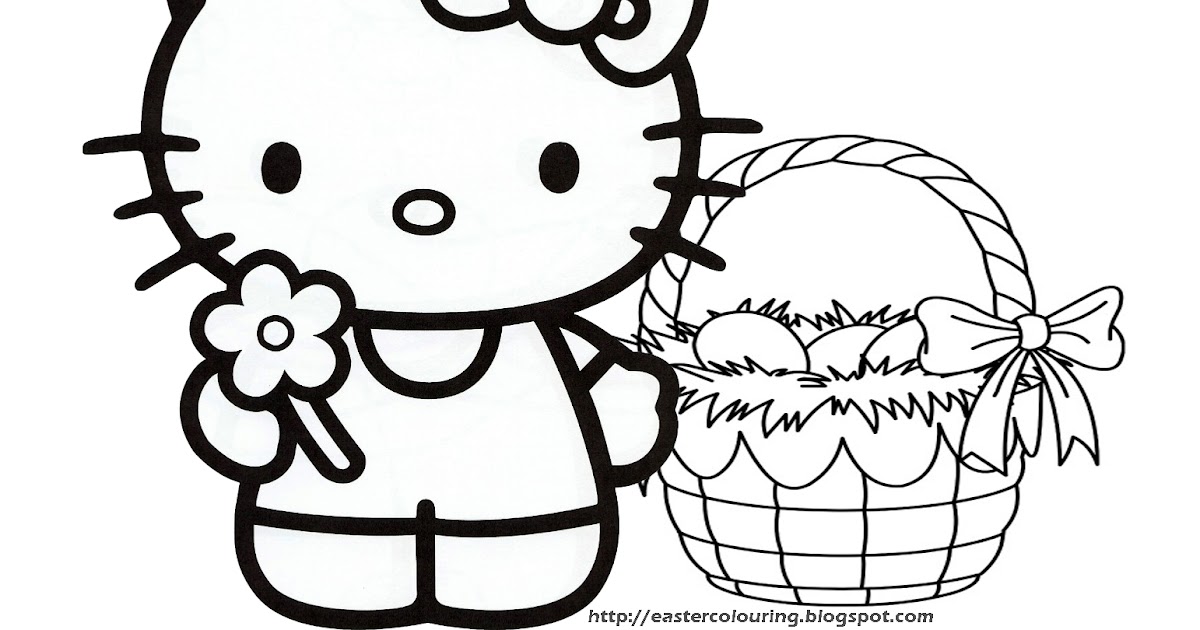 Download EASTER COLOURING: EASTER HELLO KITTY COLORING