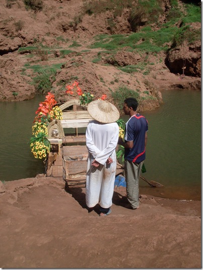 Una zattera alle cascate di ouzoud