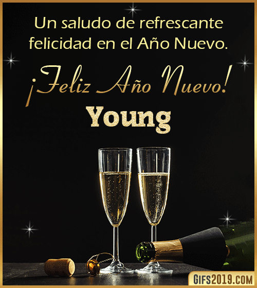 Saludos de año nuevo para young