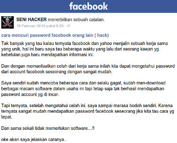 mendapatkan password Facebook