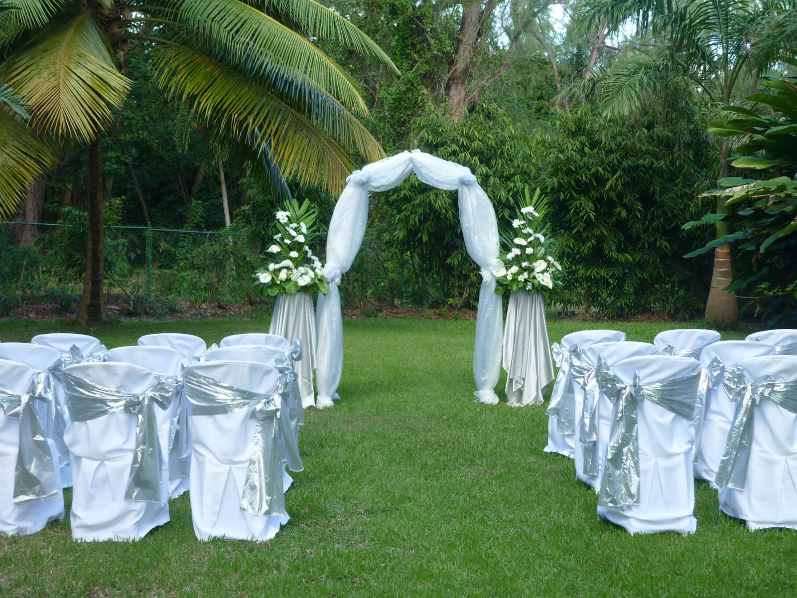Intimate Garden Wedding Set up