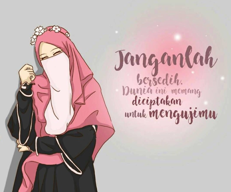 555+ Gambar kartun muslimah berhijab terbaru 2020