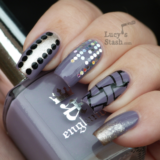 Purple nail art to support No H8 Day again! Weave nails tutorial