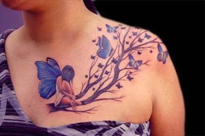 Angel Tattoo Designs for Chest, Women Chest Angel Tattoos Decorations, Amazing Alone Angel Tattoos.