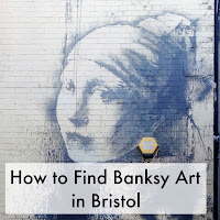 Banksy work 'The Girl with the Pierced Ear Drum', with title overlaid. 