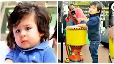 Taimur Ali Khan plays drum video viral