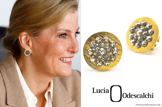 The Duchess of Edinburgh wore Lucia Odescalchi Changing Berlin Gold Earrings